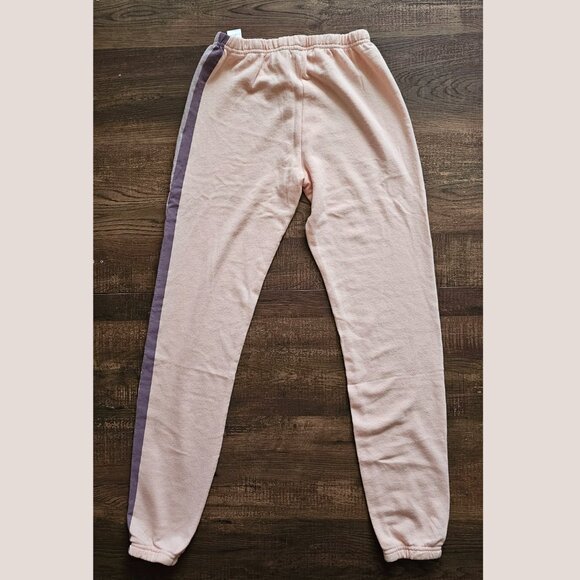 NWT! Wildfox Grapefruit Stripe Knox Sweatpants, XS, Pink Salt - Picture 3 of 6